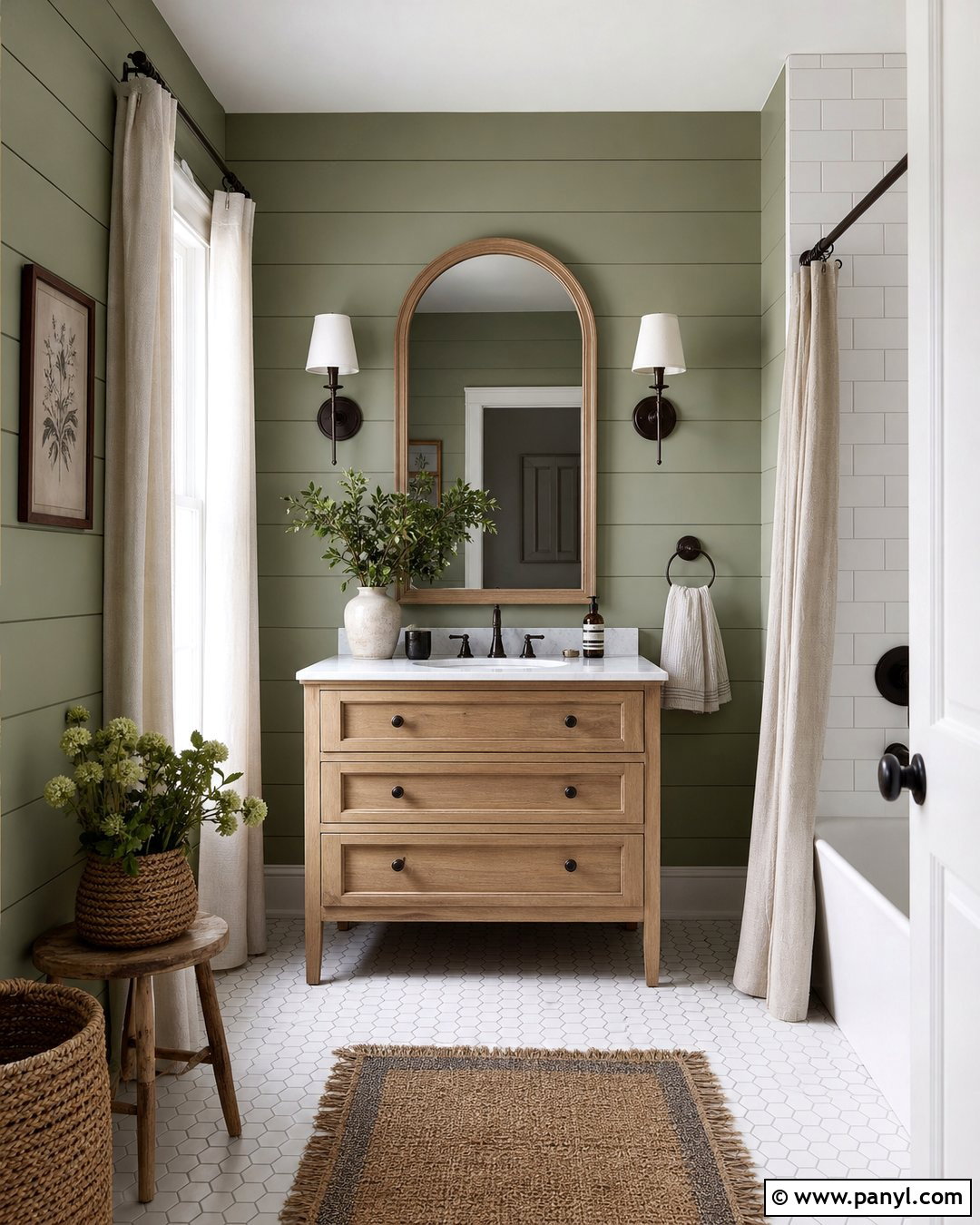 Sage Green Bathroom Walls With Shiplap - 35 sage green bathroom walls