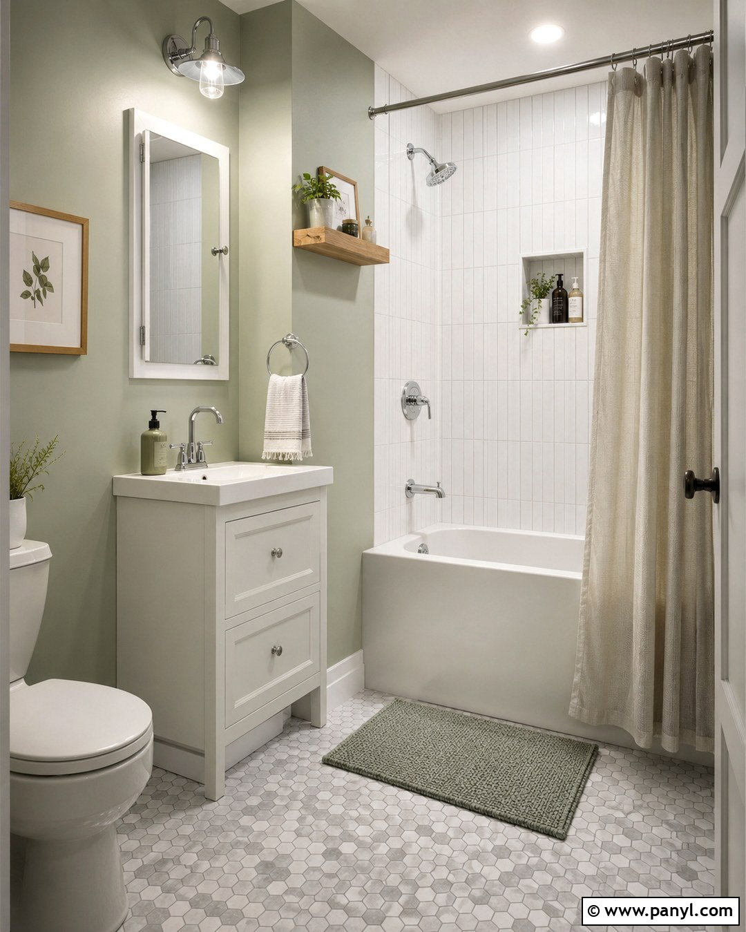 20 Bathrooms With Sage Green Walls for a Serene Spa Look