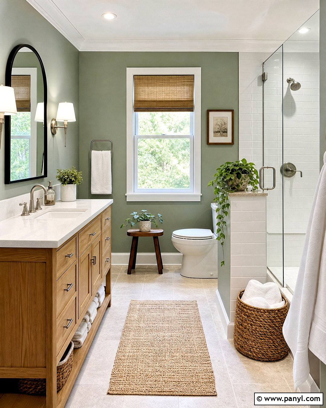 Sage Green Bathroom With White Tile - 20 safe green bathroom ideas