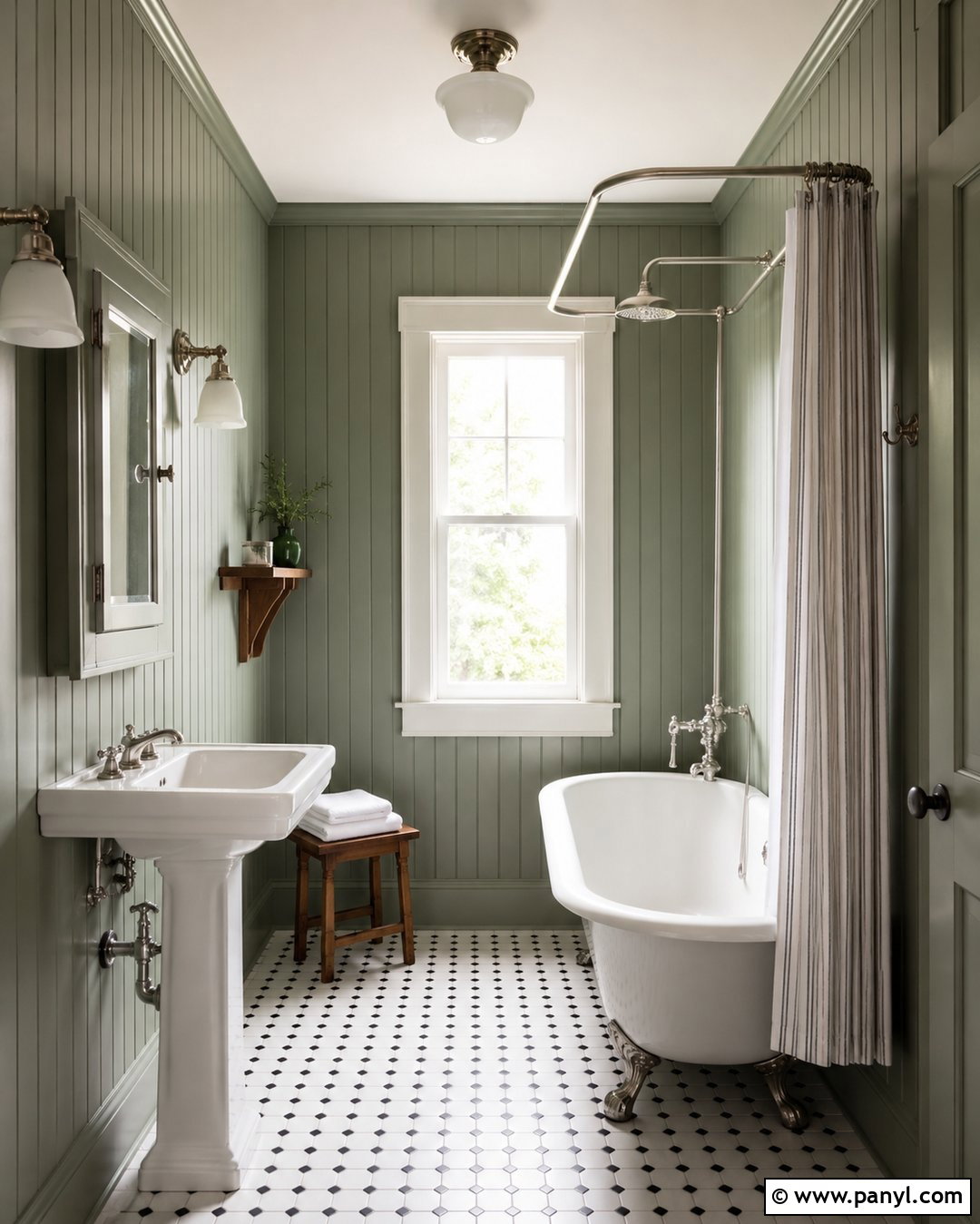 Sage Green Beadboard Bathroom - 20 Vintage Bathroom With Green Walls