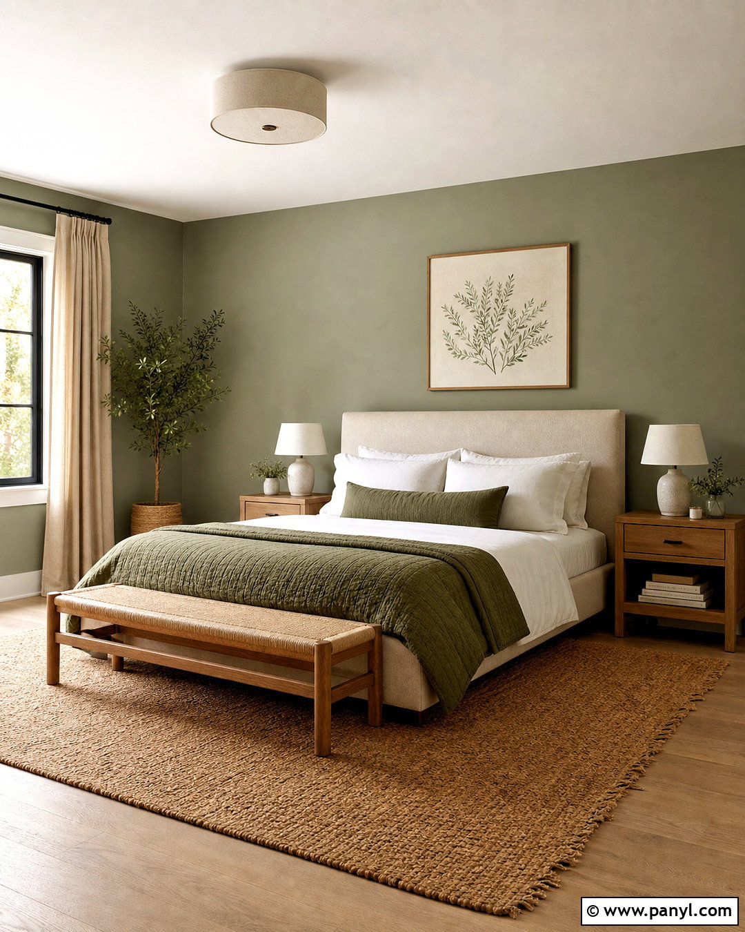 Sage Green Bedroom - 20 green room aesthetic ideas