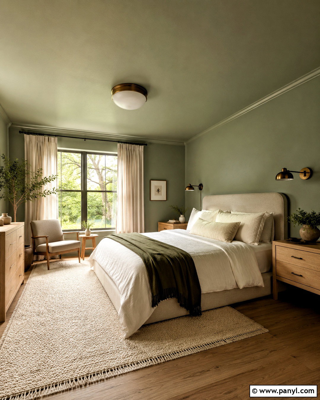 Sage Green Bedroom Ceiling And Walls - 20 ceiling painted same color as walls