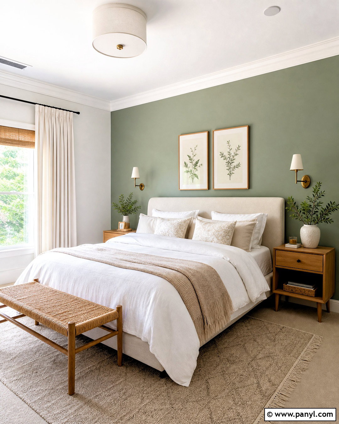 Sage Green Bedroom Feature Wall - 20 sage green feature wall ideas