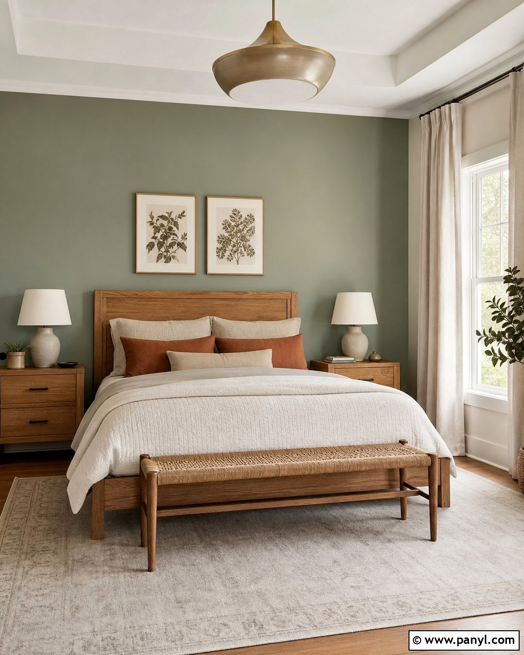 Sage Green Bedroom Feature Wall - 30 Feature Wall Paint Ideas