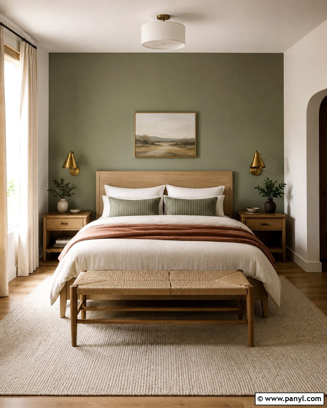 Sage Green Bedroom Headboard Wall - 20 Pop Of Color Wall Paint Ideas