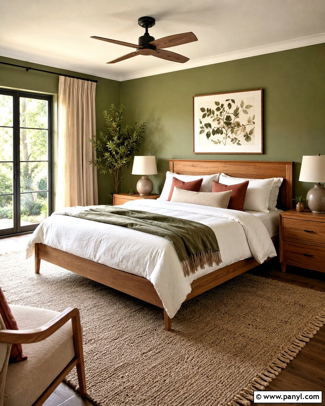 Sage Green Bedroom Wall - 20 colourful walls