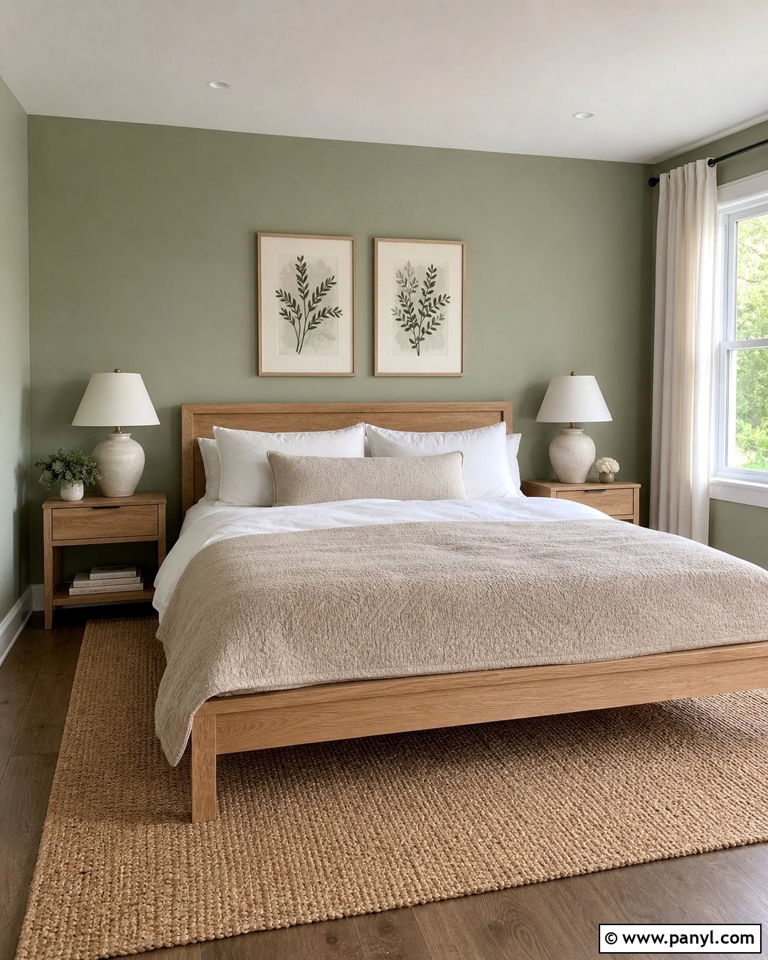 Sage Green Bedroom Walls With Natural Wood - 35 sage green wall color ideas