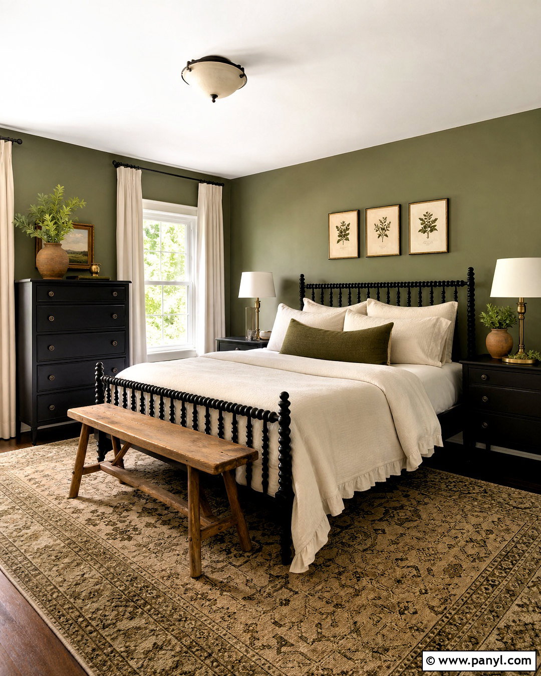 Sage Green Bedroom With Black Furniture - 20 room with black furniture ideas