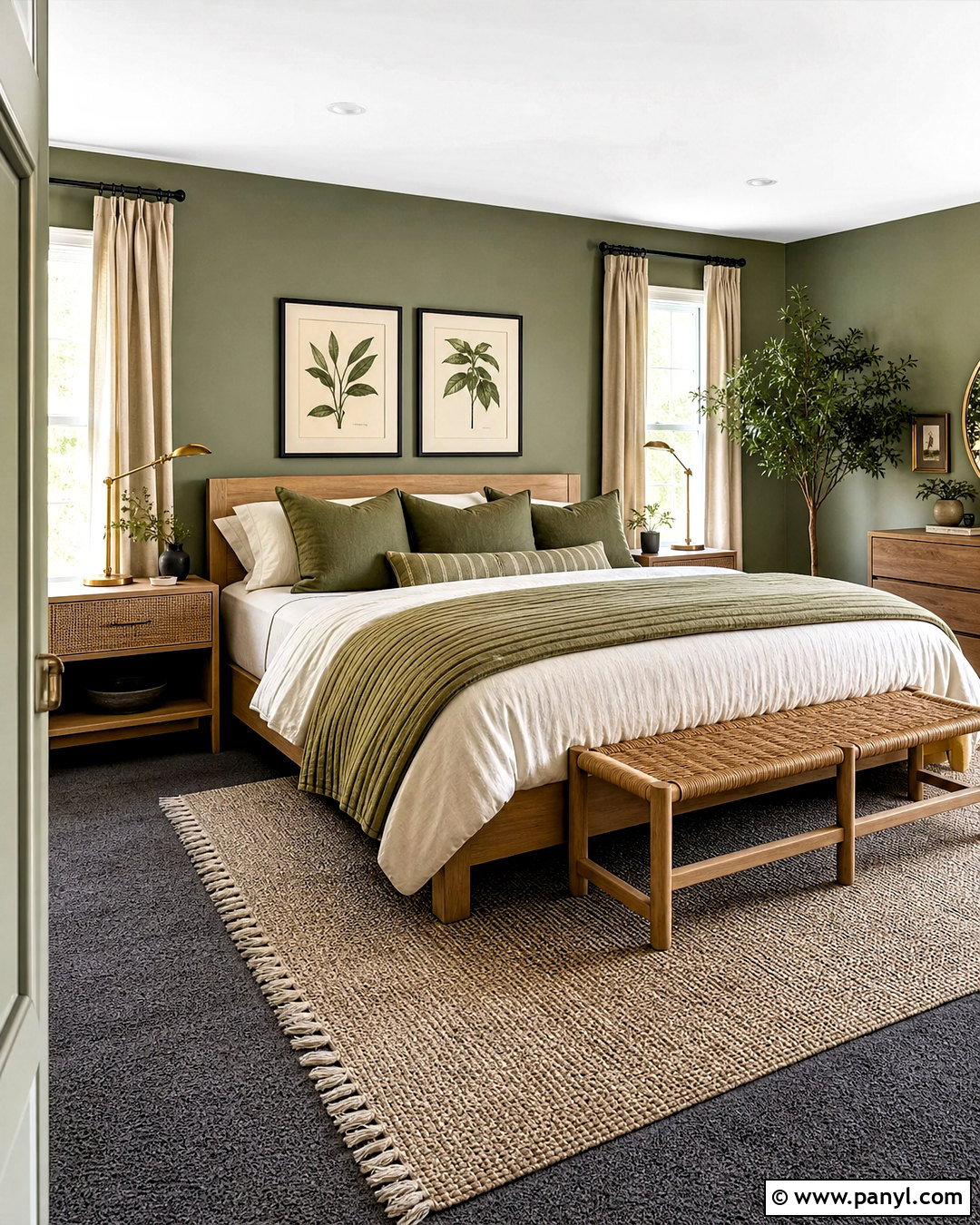 Sage Green Bedroom With Dark Gray Carpet - 20 dark gray carpet bedroom ideas