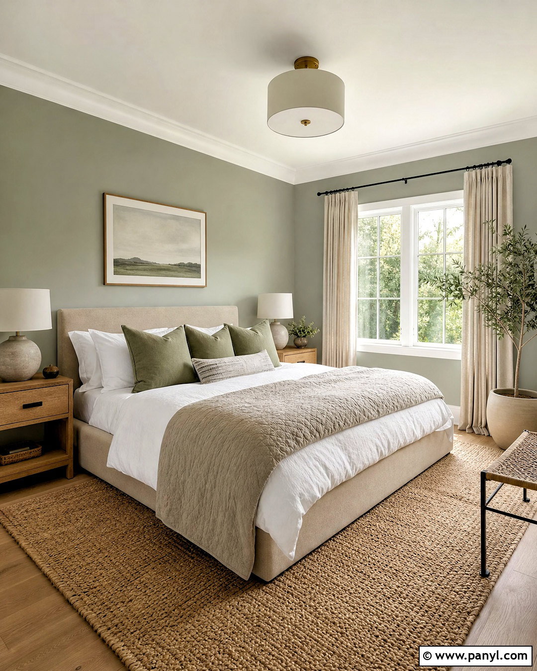 Sage Green Bedroom With Warm Neutrals - 20 sage green interior ideas