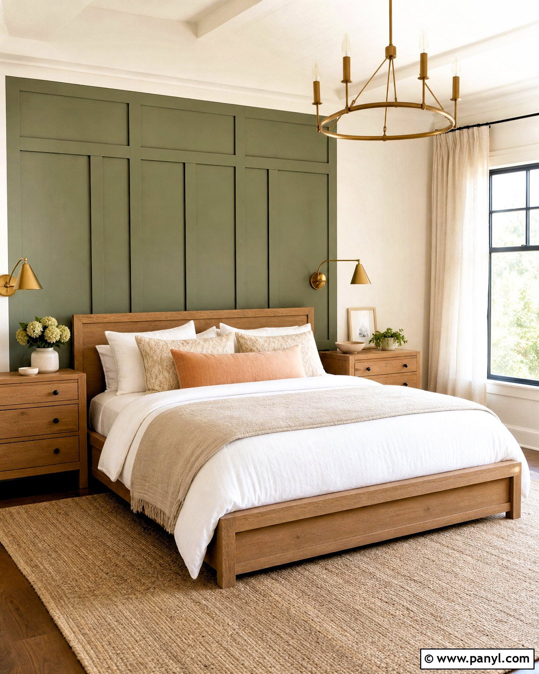 Sage Green Board And Batten Accent Wall - 20 cute accent wall ideas