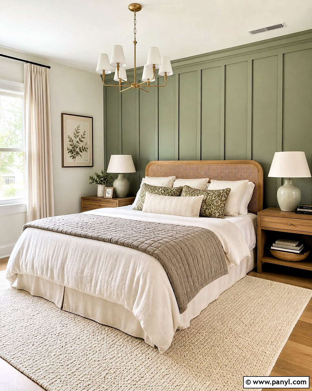 Sage Green Board And Batten Accent Wall - 20 sage green accent wall bedroom ideas
