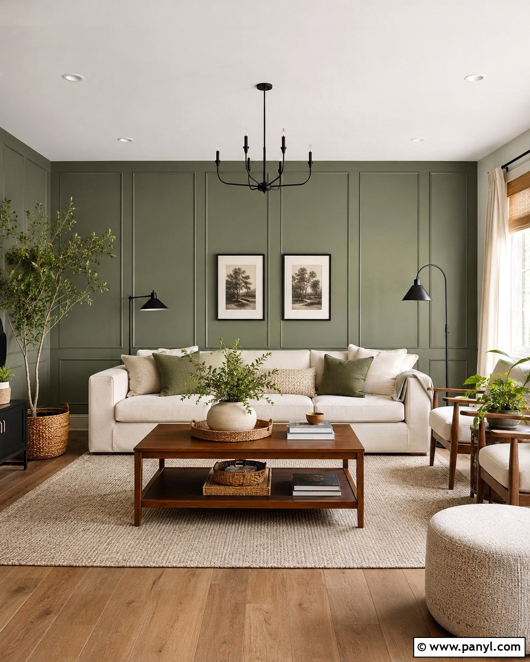 Sage Green Board And Batten Wall - 20 Sage Green Statement Wall Ideas