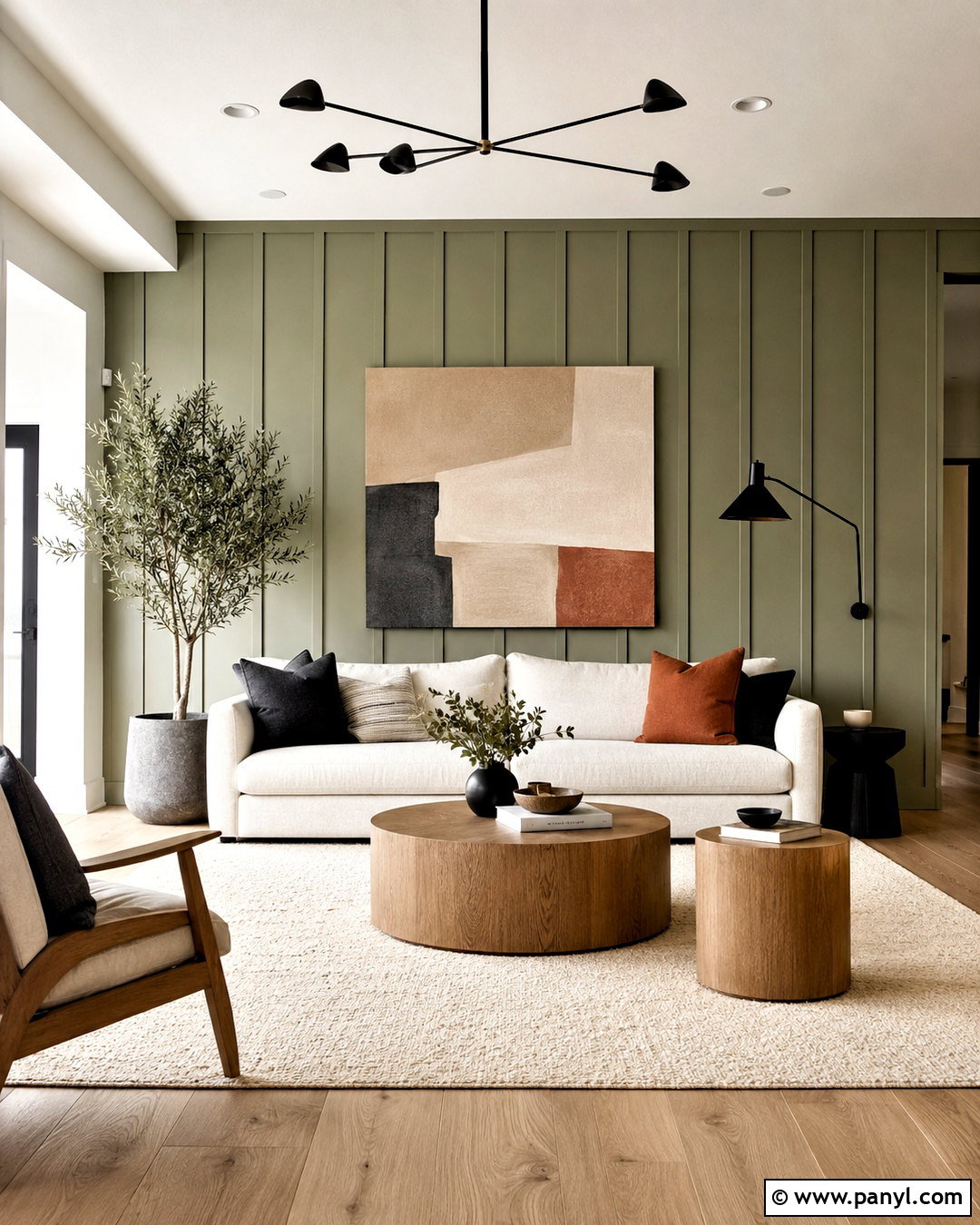 Sage Green Board And Batten Wall - 40 Sage Green Accent Wall Ideas
