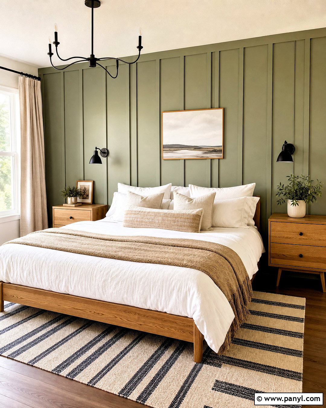 Sage Green Board And Batten Wall - 20 sage green feature wall ideas