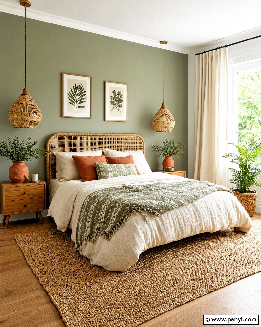 Sage Green Boho Bedroom - 20 sage accent wall bedroom ideas