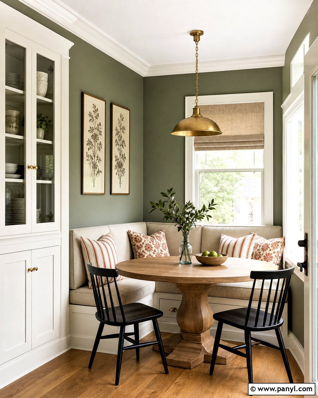 Sage Green Breakfast Nook - 20 sage green home ideas