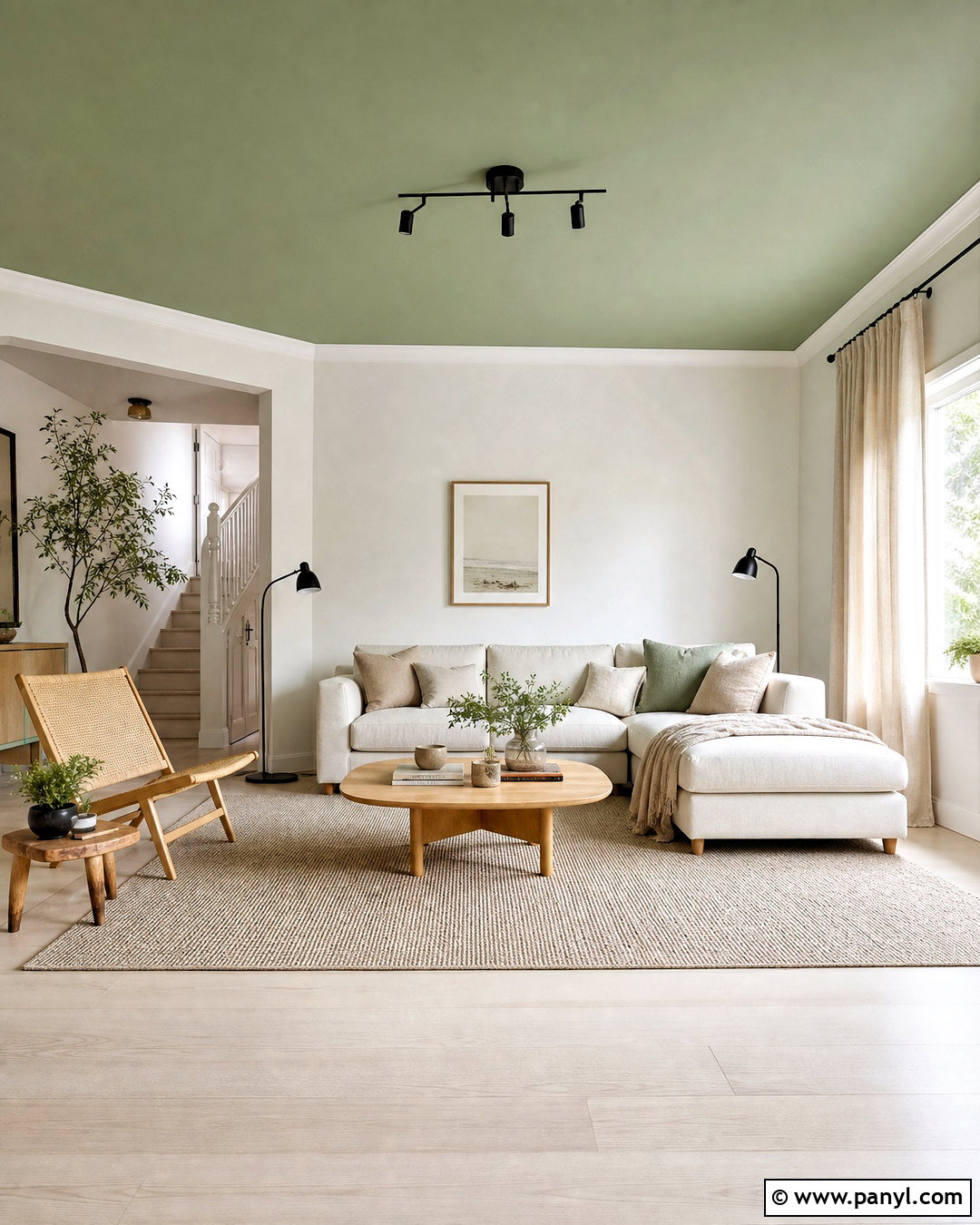20 Green Ceiling Living Room Ideas for a Bold Designer Look