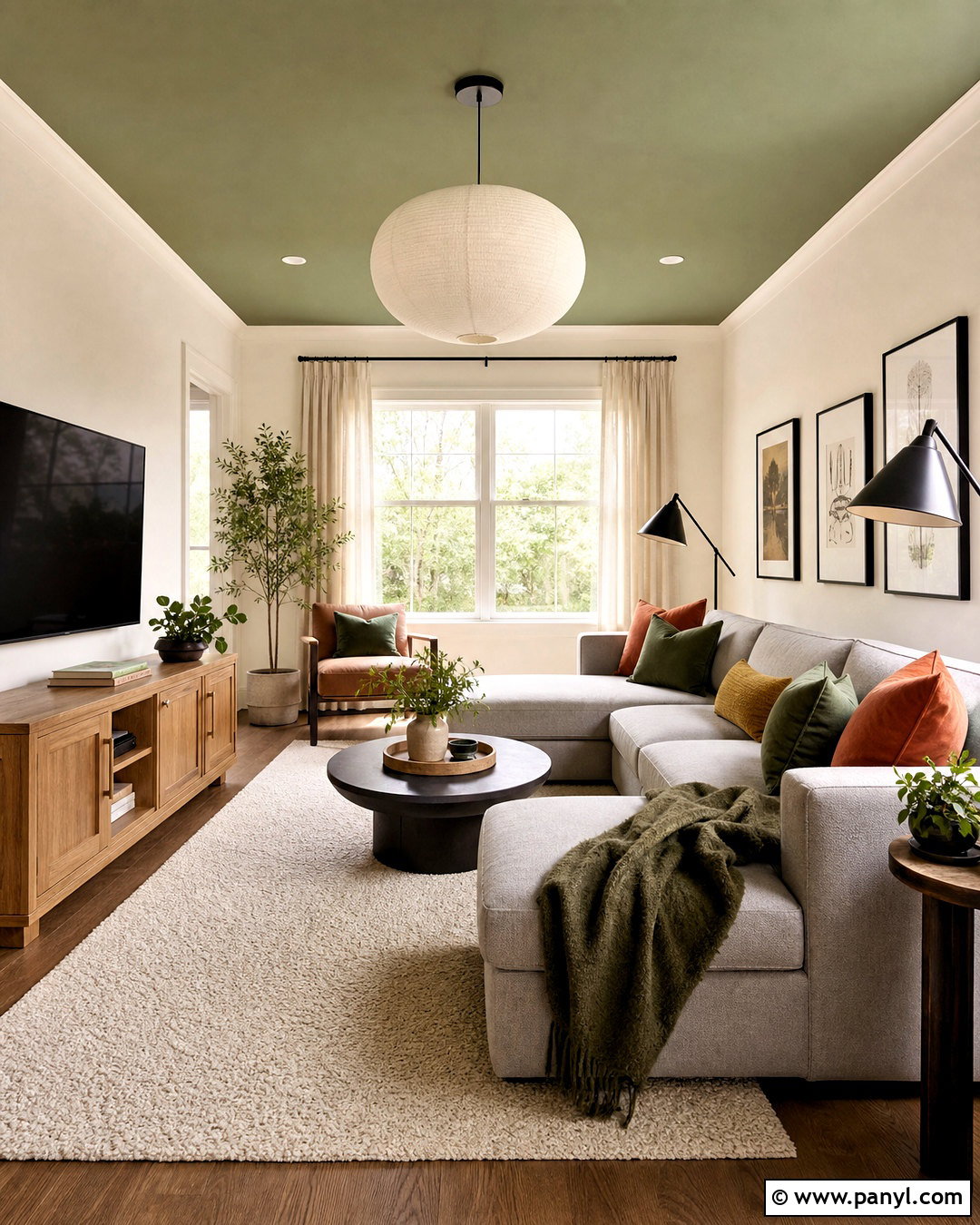 Sage Green Ceiling With White Walls - 20 sage green ceiling ideas