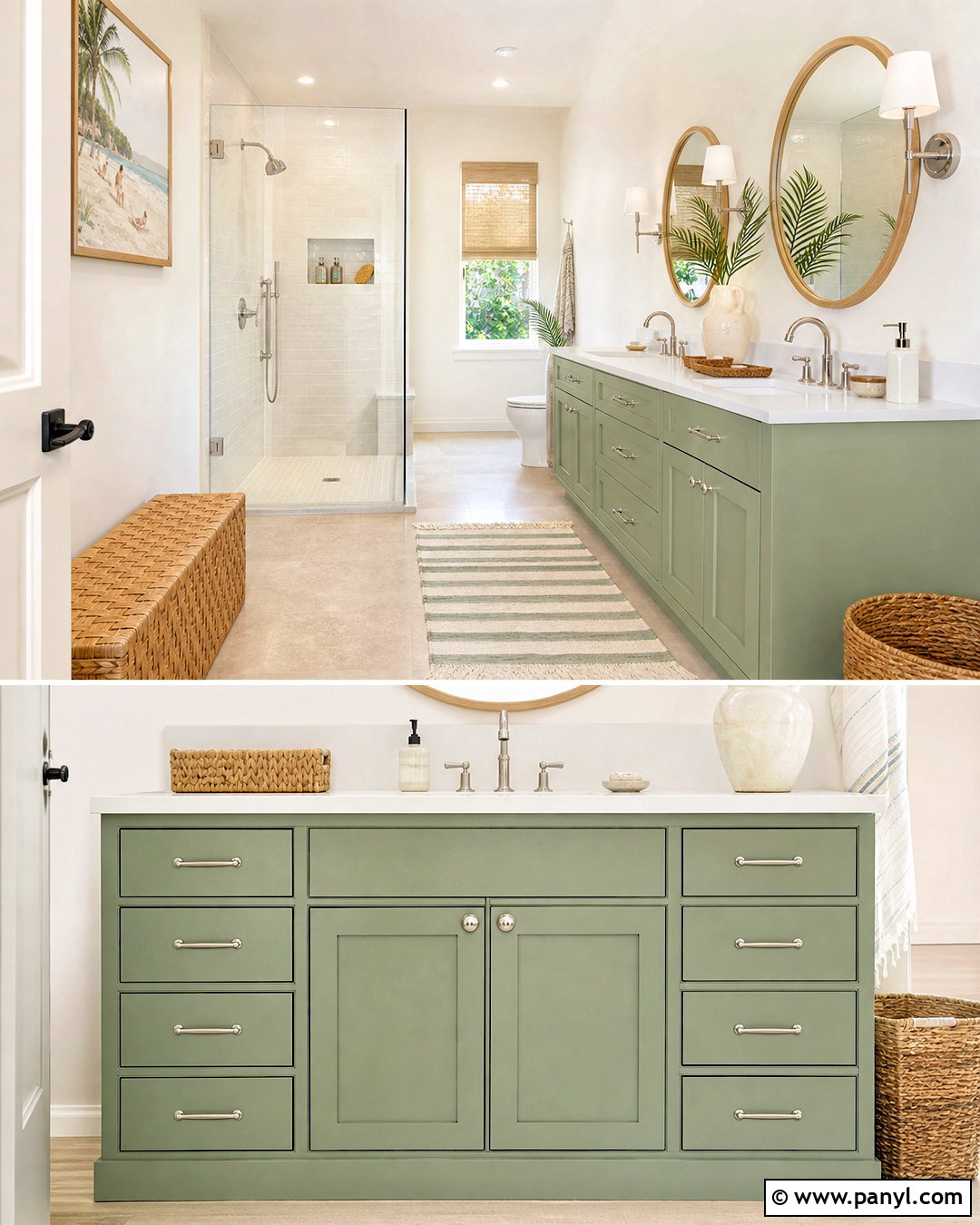 Sage Green Coastal Vanity Bathroom - 20 sage green vanity bathroom ideas