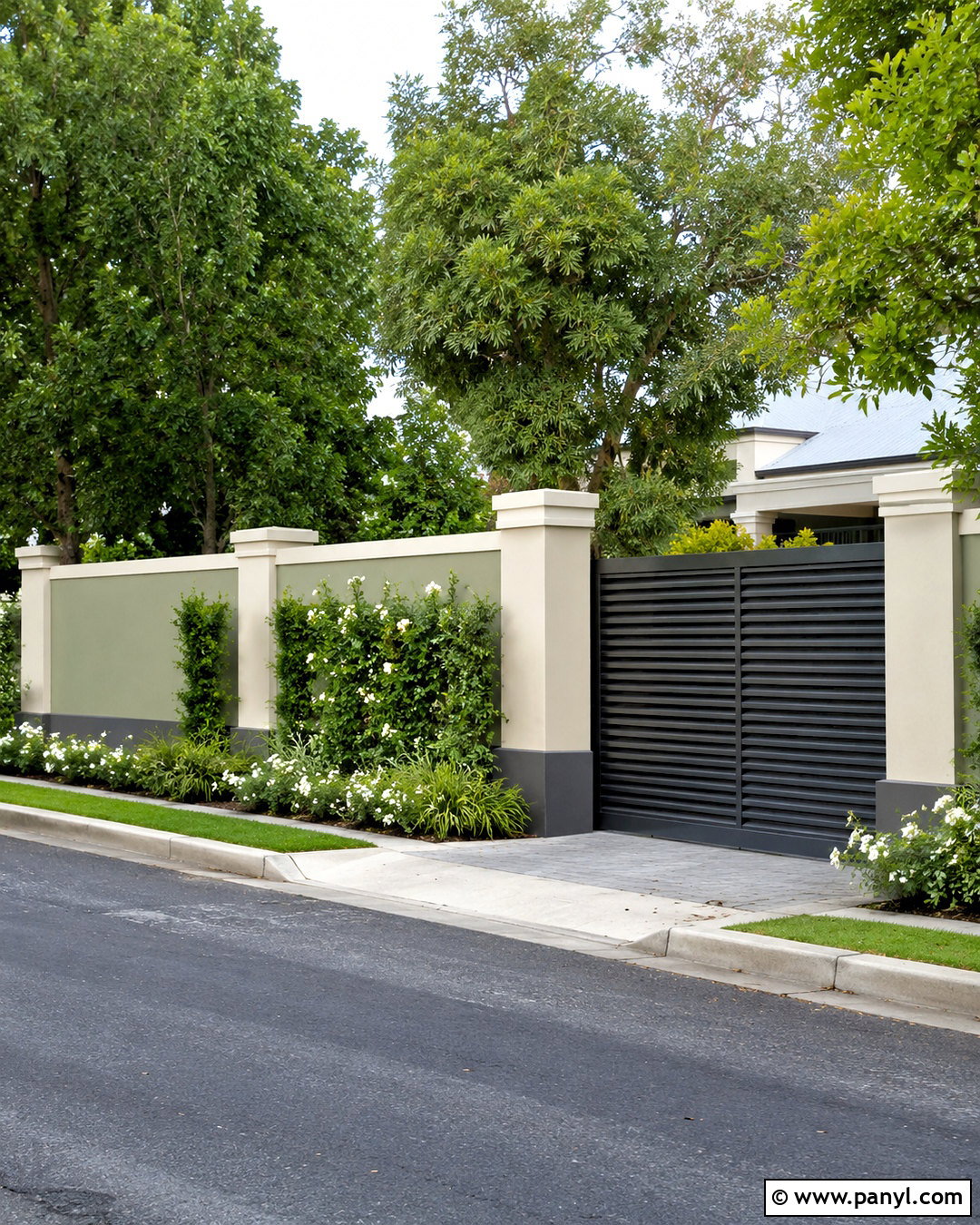 Sage Green Compound Wall - 20 compound wall painting ideas
