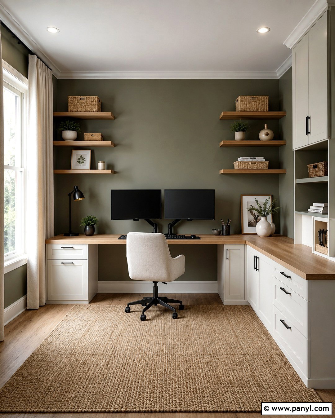 Sage Green Computer Room - 20 Computer Room Wall Color Ideas