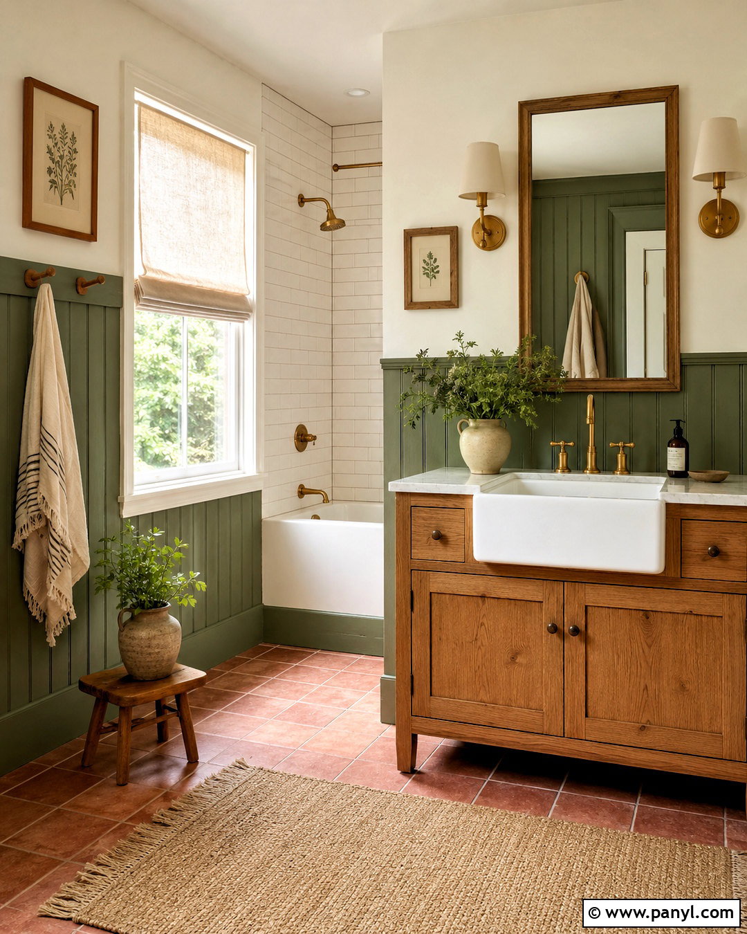 Sage Green Cottage Bathroom - 20 cottage bathroom ideas