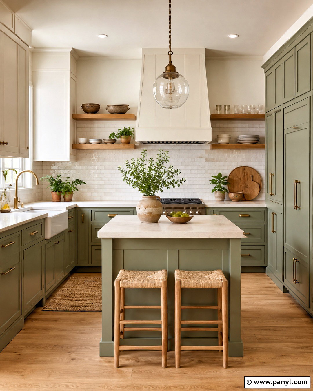 Sage Green Cottage Kitchen - 20 modern cottage interior ideas