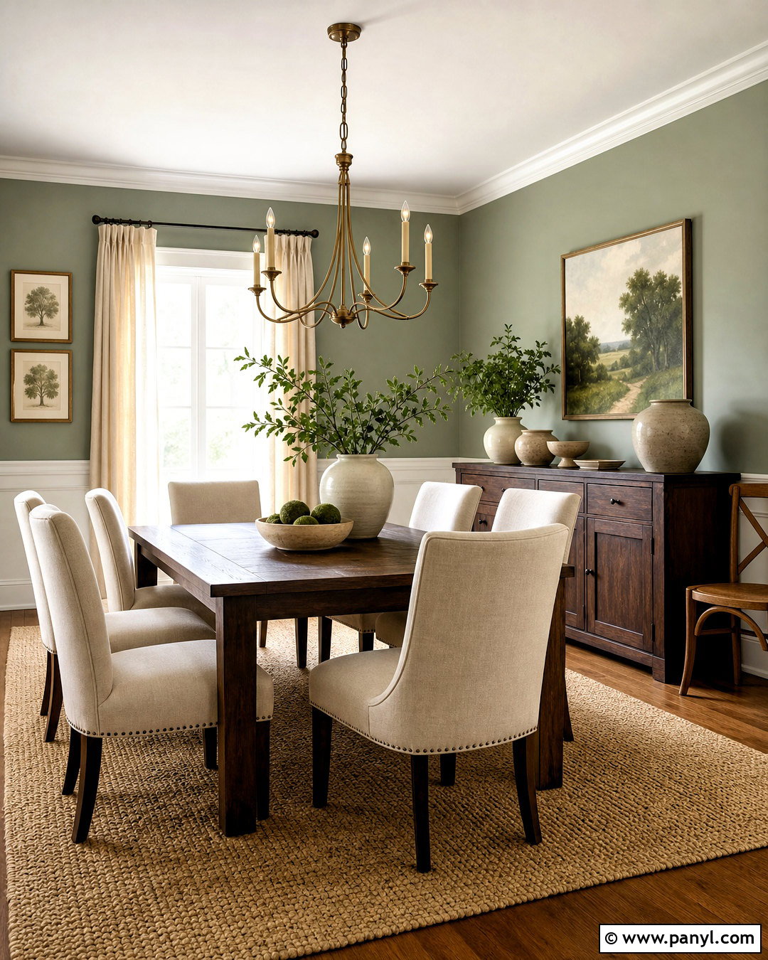Sage Green Dining Room Walls With Dark Wood - 20 sage green wall paint ideas