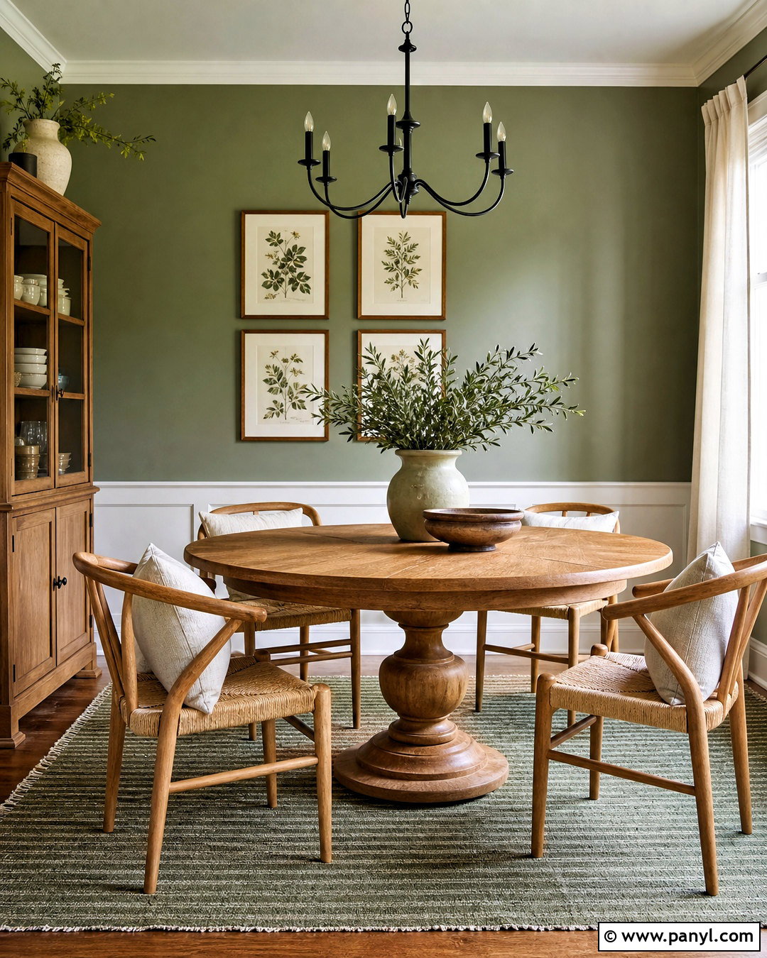Sage Green Dining Room - 20 green rooms ideas