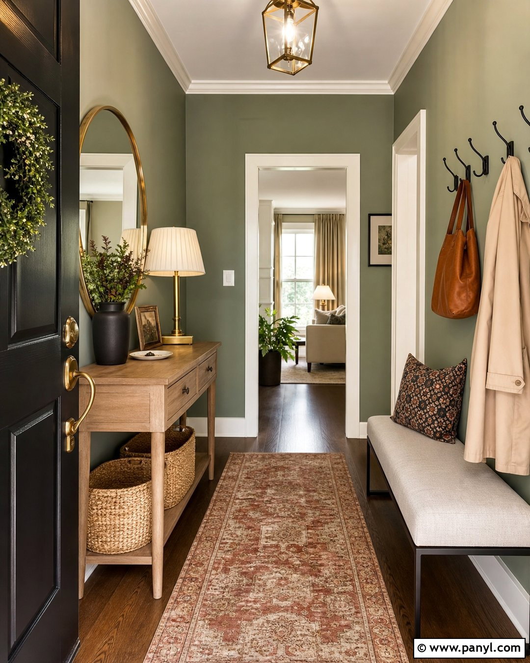 Sage Green Entryway - 50 sage green walls