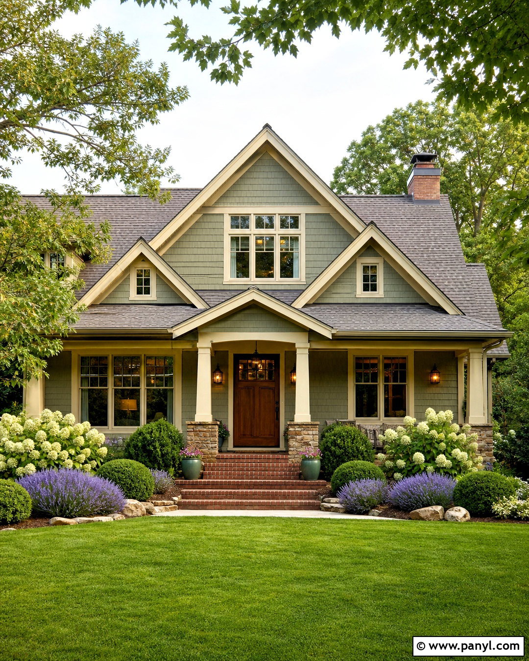 Sage Green Exterior With Cream Trim - 20 outdoor wall painting ideas exterior colors