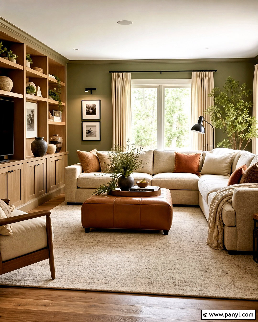 Sage Green Family Room - 20 family room paint color ideas