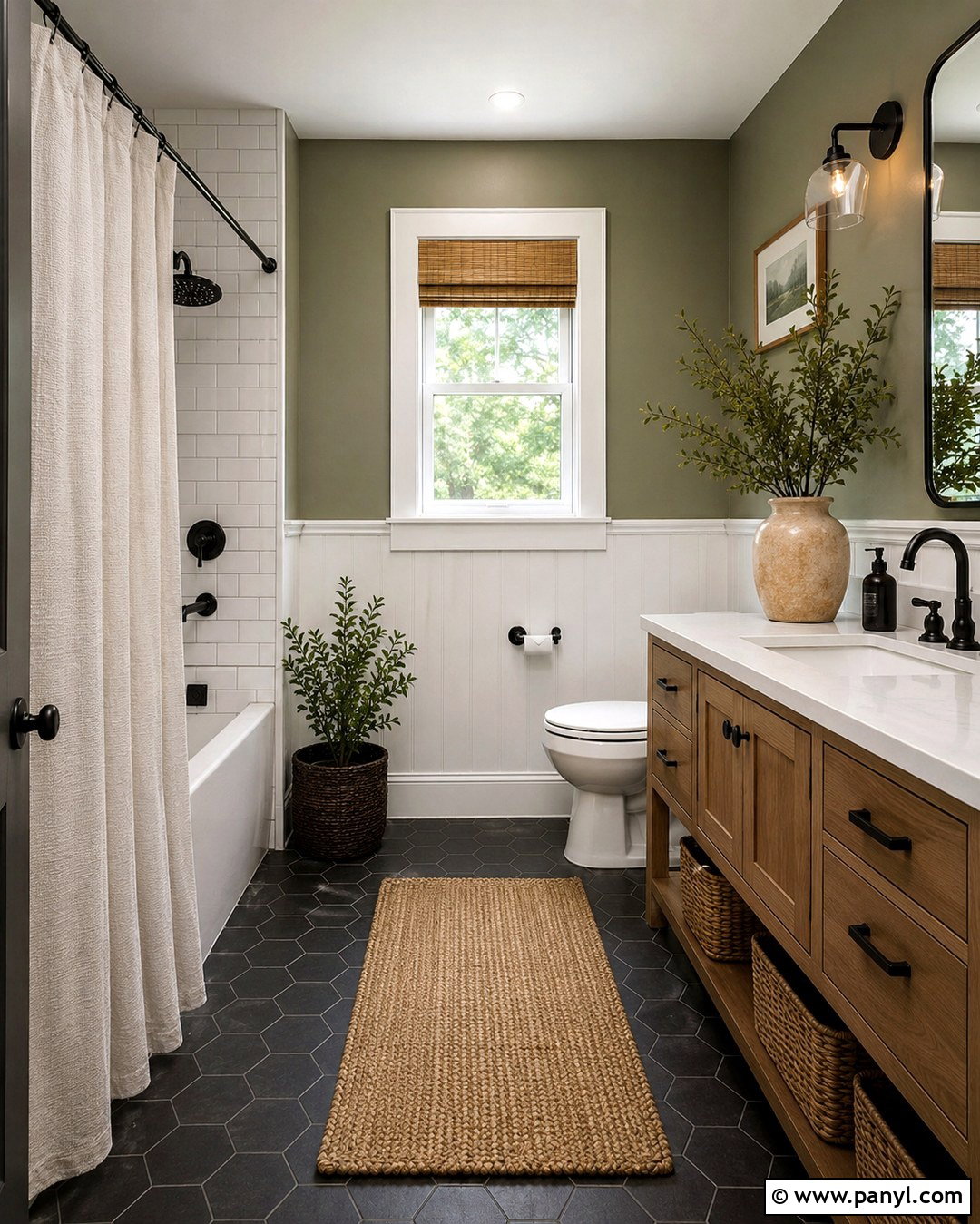Sage Green Farmhouse Bathroom - 20 Farmhouse Bathroom Paint Colors Wall Ideas