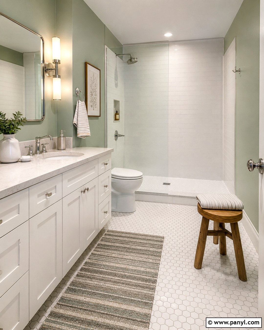 Sage Green Farmhouse Bathroom - 20 Bathrooms With Sage Green Walls