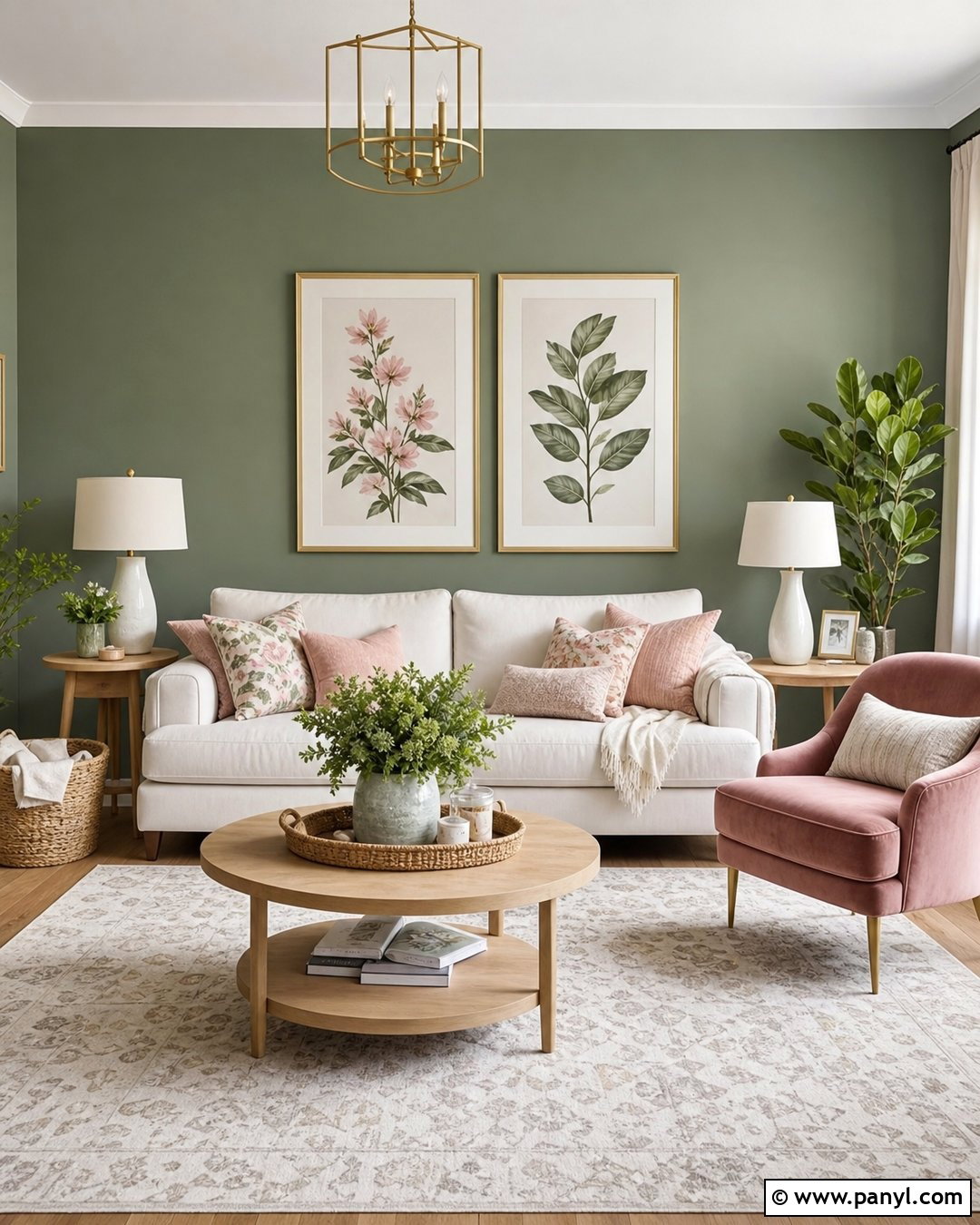 25 Sage Green Feature Wall Living Room Ideas for Cozy Style