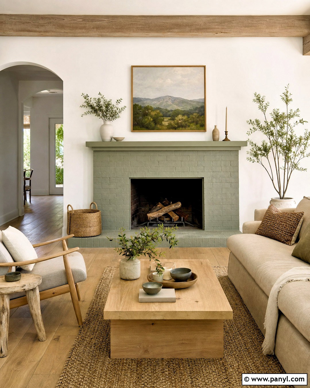 Sage Green Fireplace - 20 fireplace painting ideas