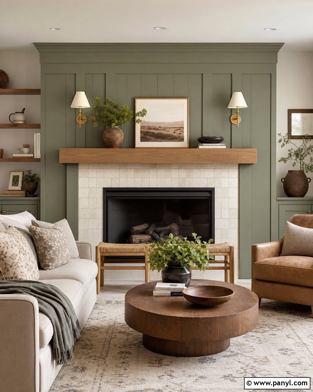 Sage Green Fireplace Accent Wall - 35 Fireplace Accent Wall Color Ideas