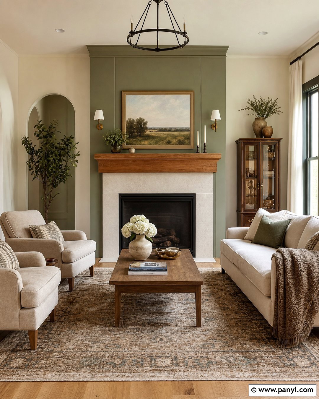 Sage Green Fireplace Accent Wall - 20 Cream Walls With Sage Green Accent Wall Ideas