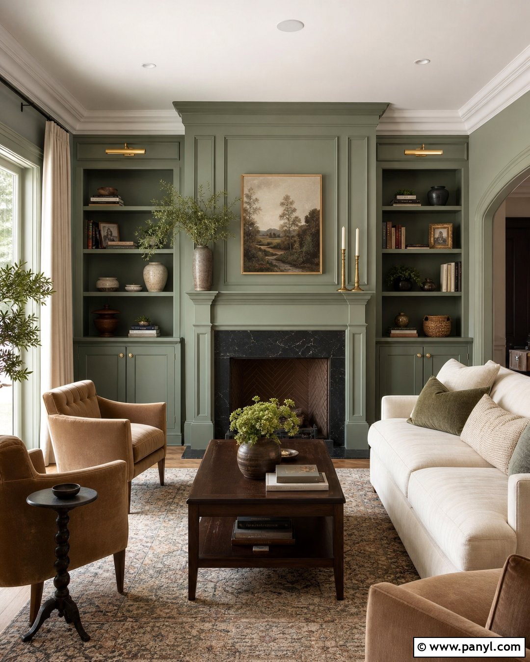 Sage Green Fireplace Wall - 50 sage green walls