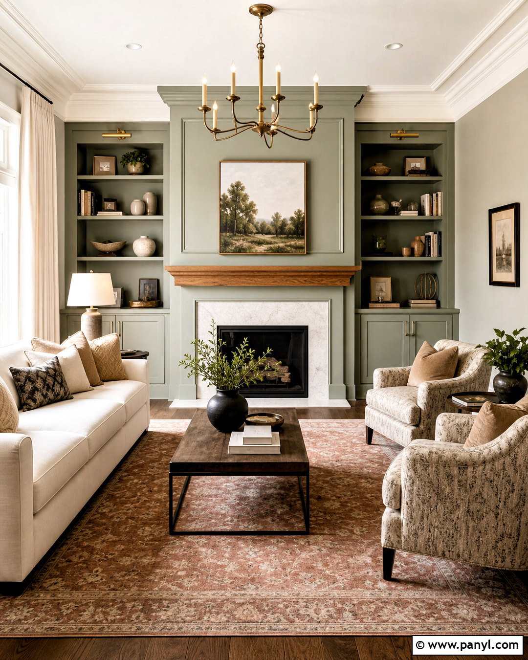 Sage Green Fireplace Wall - 20 fireplace accent wall ideas