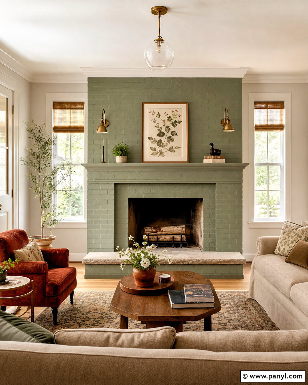 Sage Green Fireplace - 20 fireplace color ideas