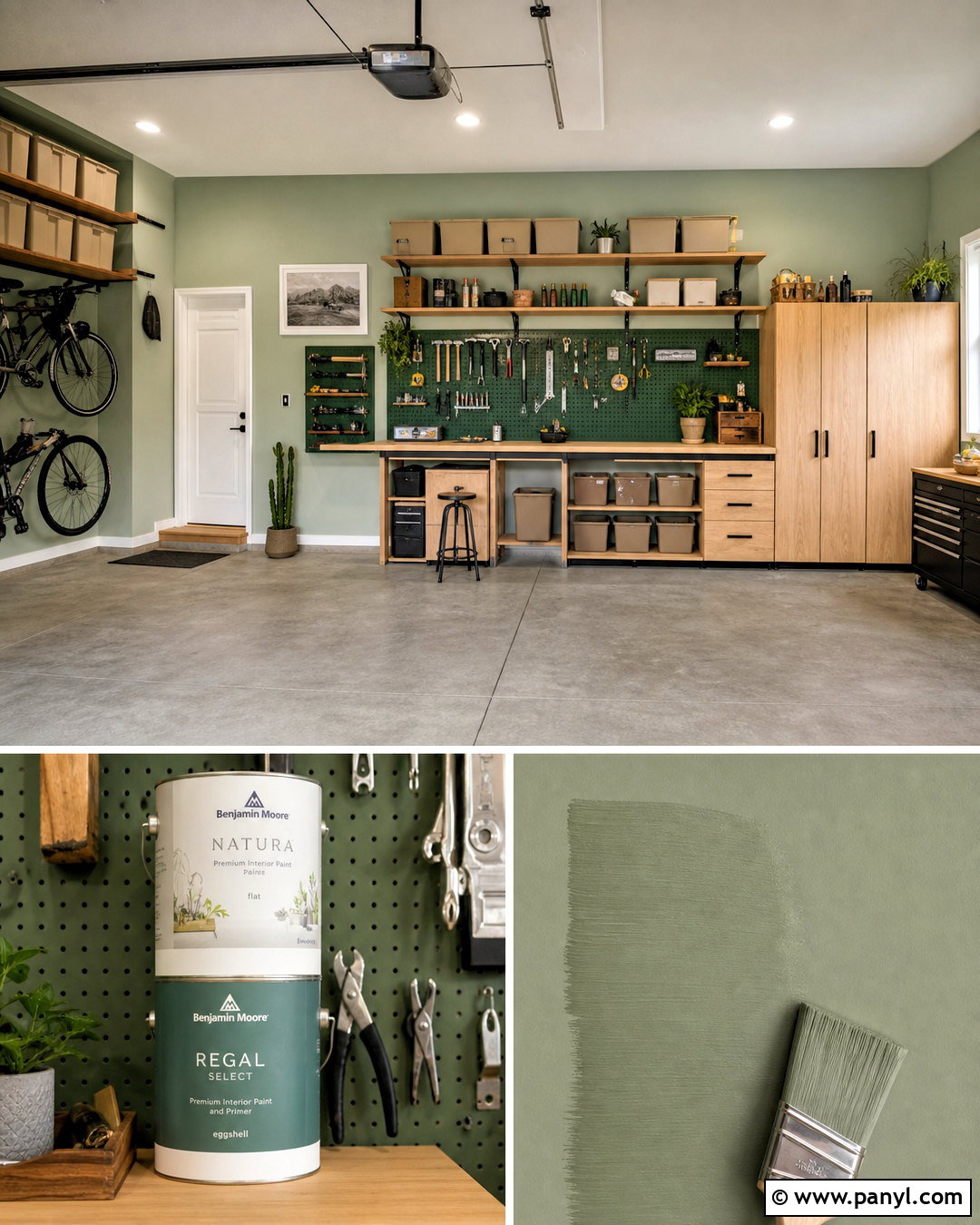Sage Green Garage Interior - 20 garage painting ideas interior ideas
