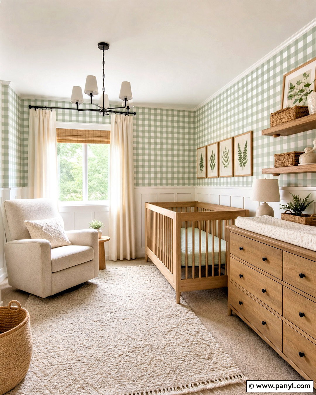 Sage Green Gingham Nursery - 20 gingham nursery ideas