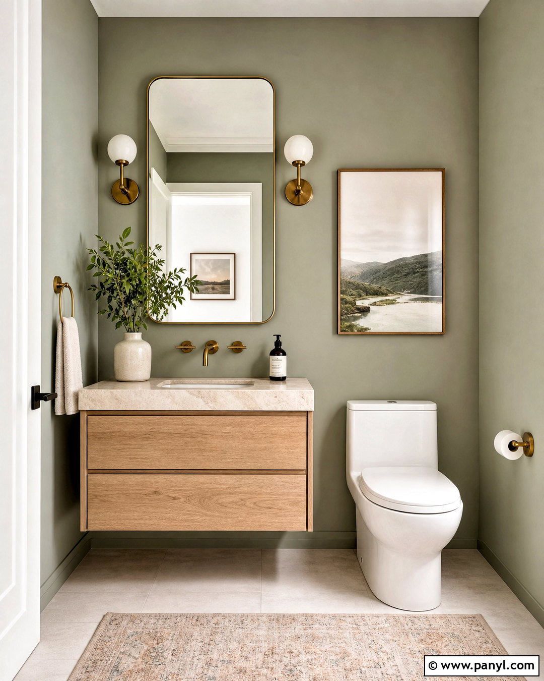 Sage Green Half Bathroom - 20 half bathroom paint ideas
