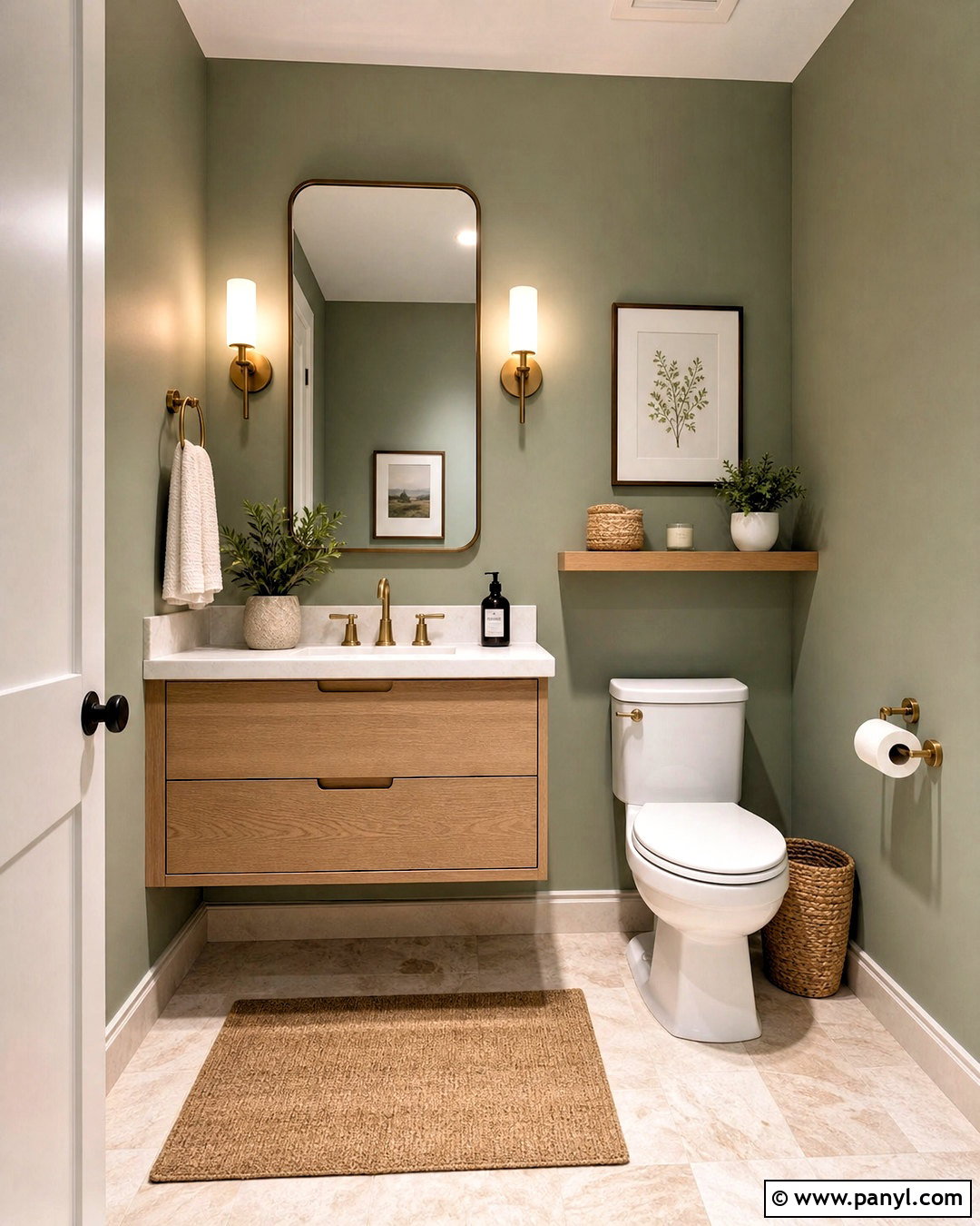 Sage Green Half Bathroom - 20 green half bathroom ideas