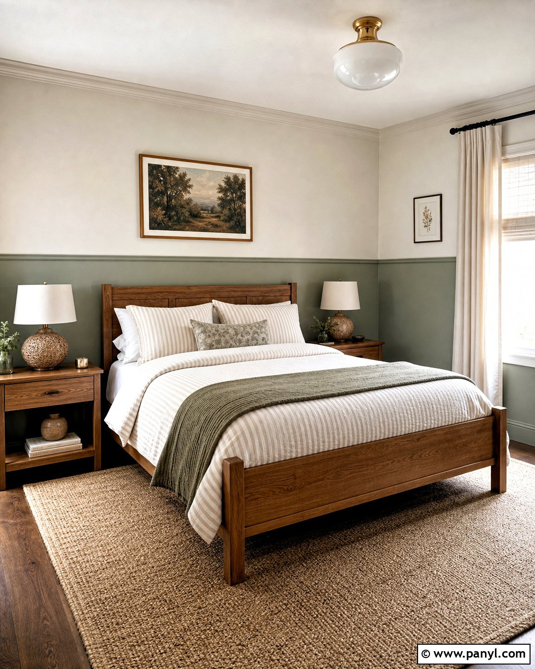Sage Green Half Wall Feature - 20 sage green feature wall ideas