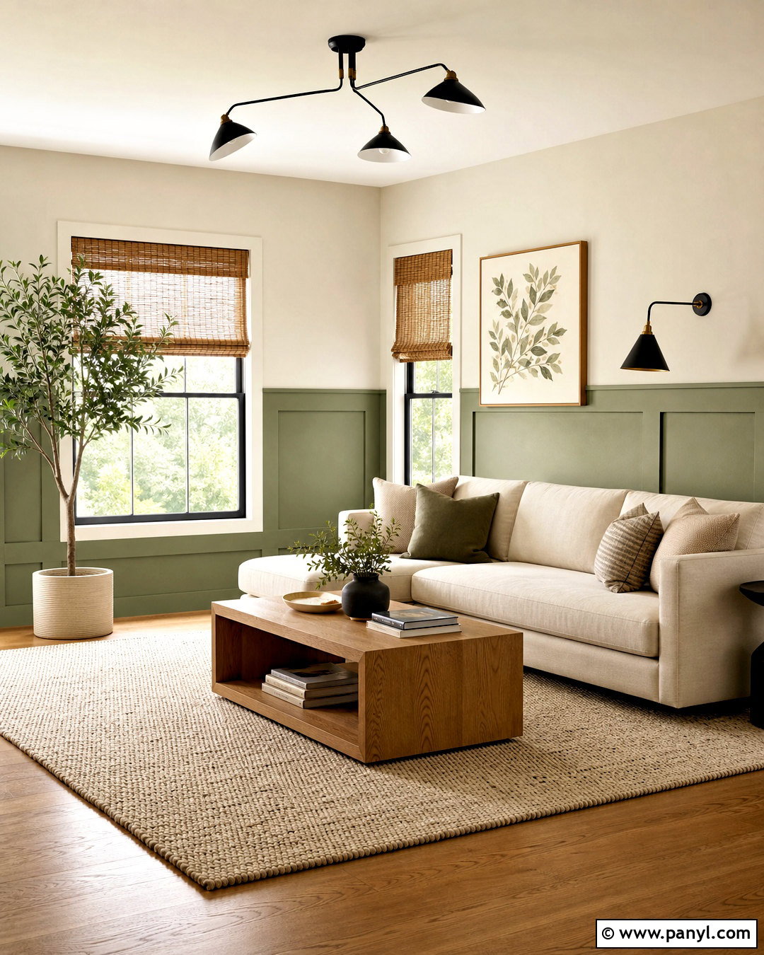 Sage Green Half Wall Living Room - 20 painting half wall ideas