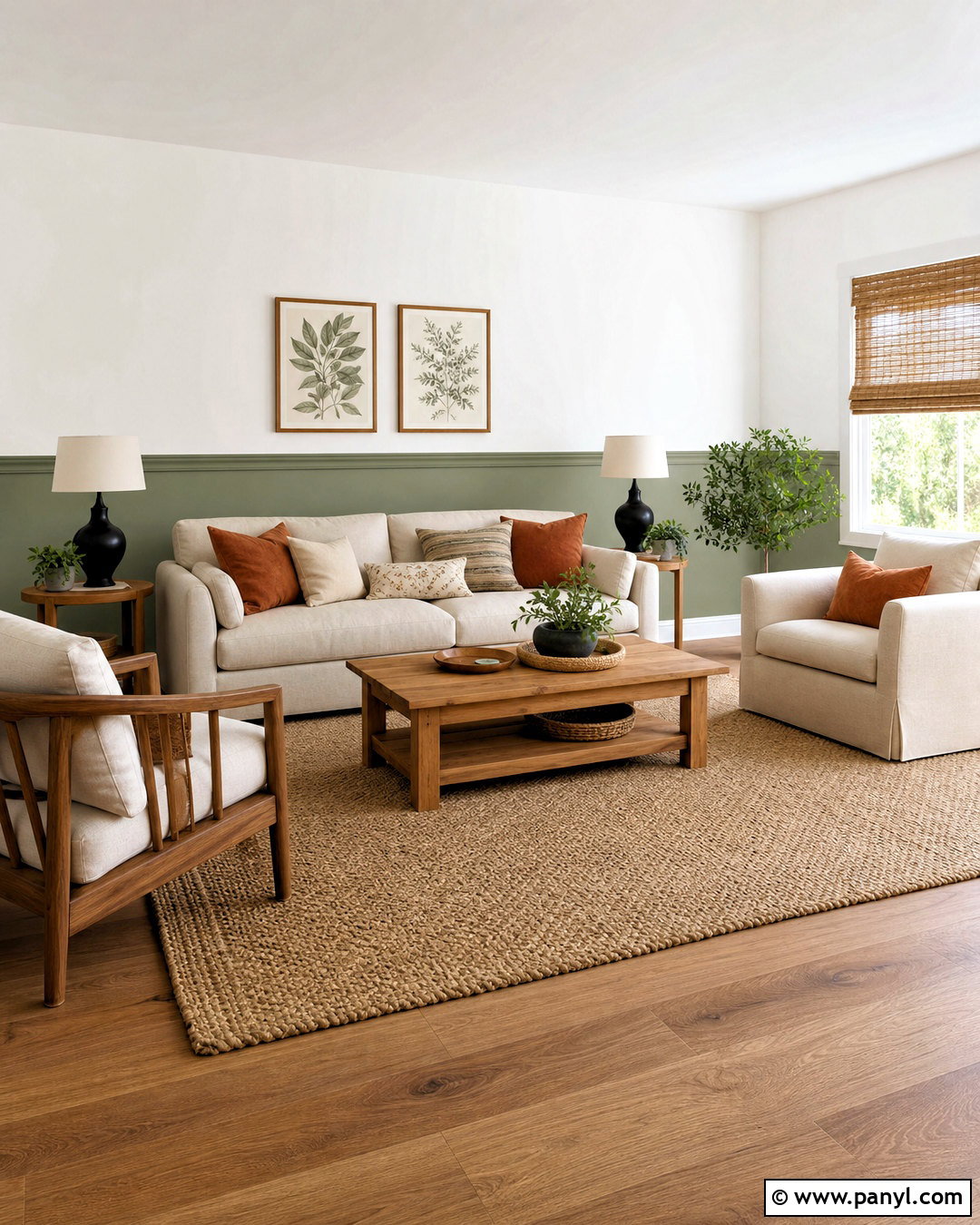 Sage Green Half Wall Living Room - 20 half green wall ideas