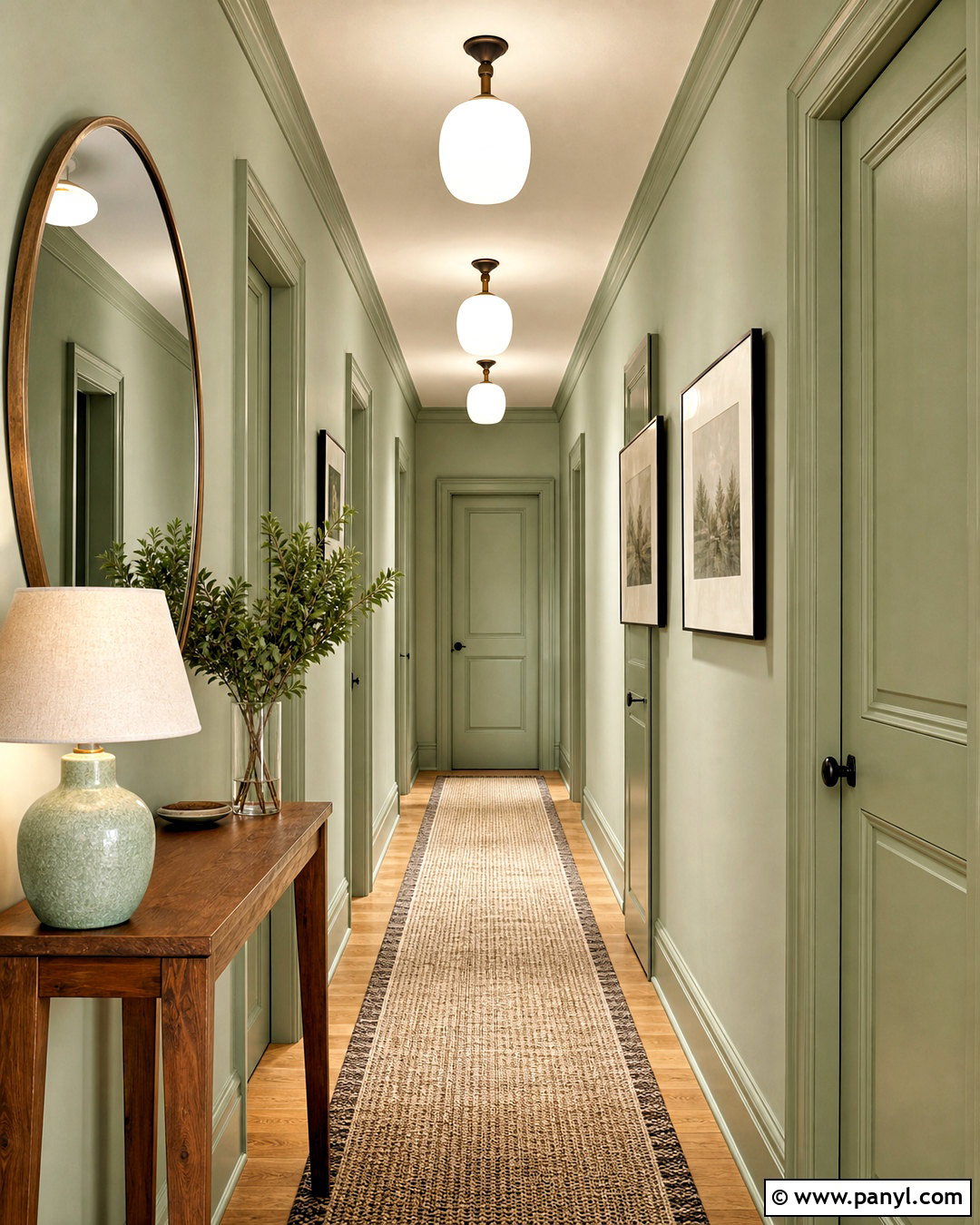 Sage Green Hallway - 20 sage green interior ideas